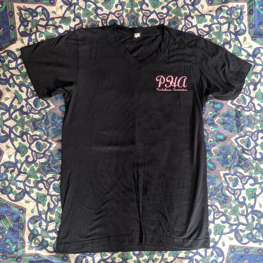 Small Navy v neck PHA shirt